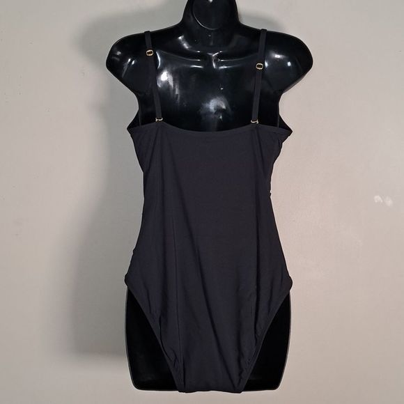 Bleu Rod Beattie Behind The Seams Surplice One Piece Swimsuit OTS Mio Black - Picture 7 of 11